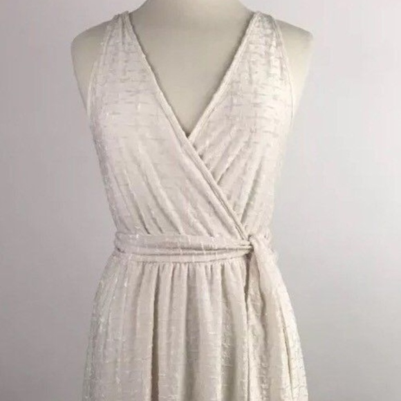 Rachel Roy Sleeveless Ivory Textured Dress - Picture 3 of 8